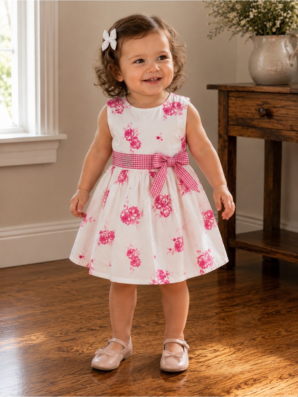 Gloria Jeans Floral Baby Dress – 12–18M (86 cm)